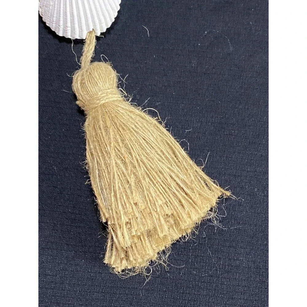 Real Sea Shell W/ Rope Tassel Christmas ornament Nautical Beach Theme